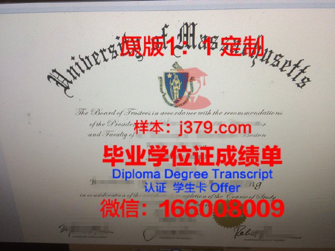 马萨诸塞大学波士顿分校毕业证书原件(马萨诸塞大学校徽)
