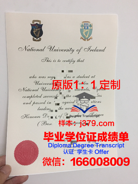 都柏林城市大学毕业证图片